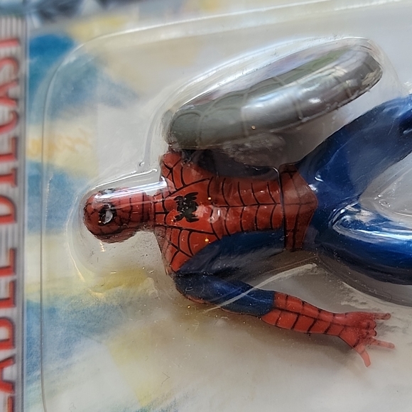 New 2005 Marvel Posable  Diecast web Sheild Spider-man Figure Toy Biz - Picture 3 of 10